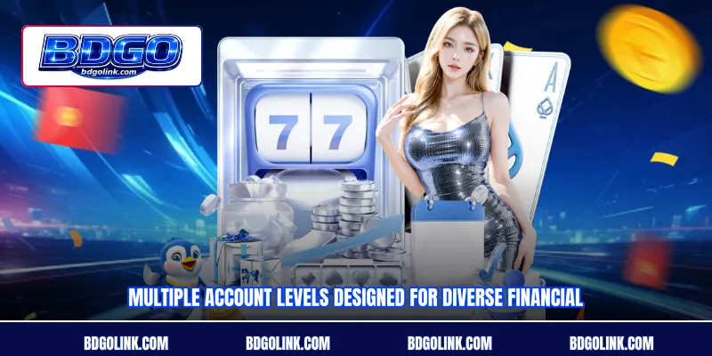 Multiple account levels designed for diverse financial