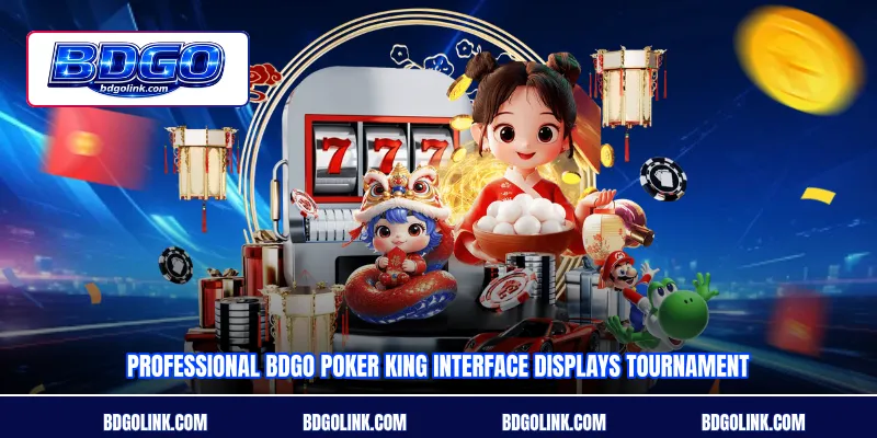 Professional BDGO Poker King interface displays tournament